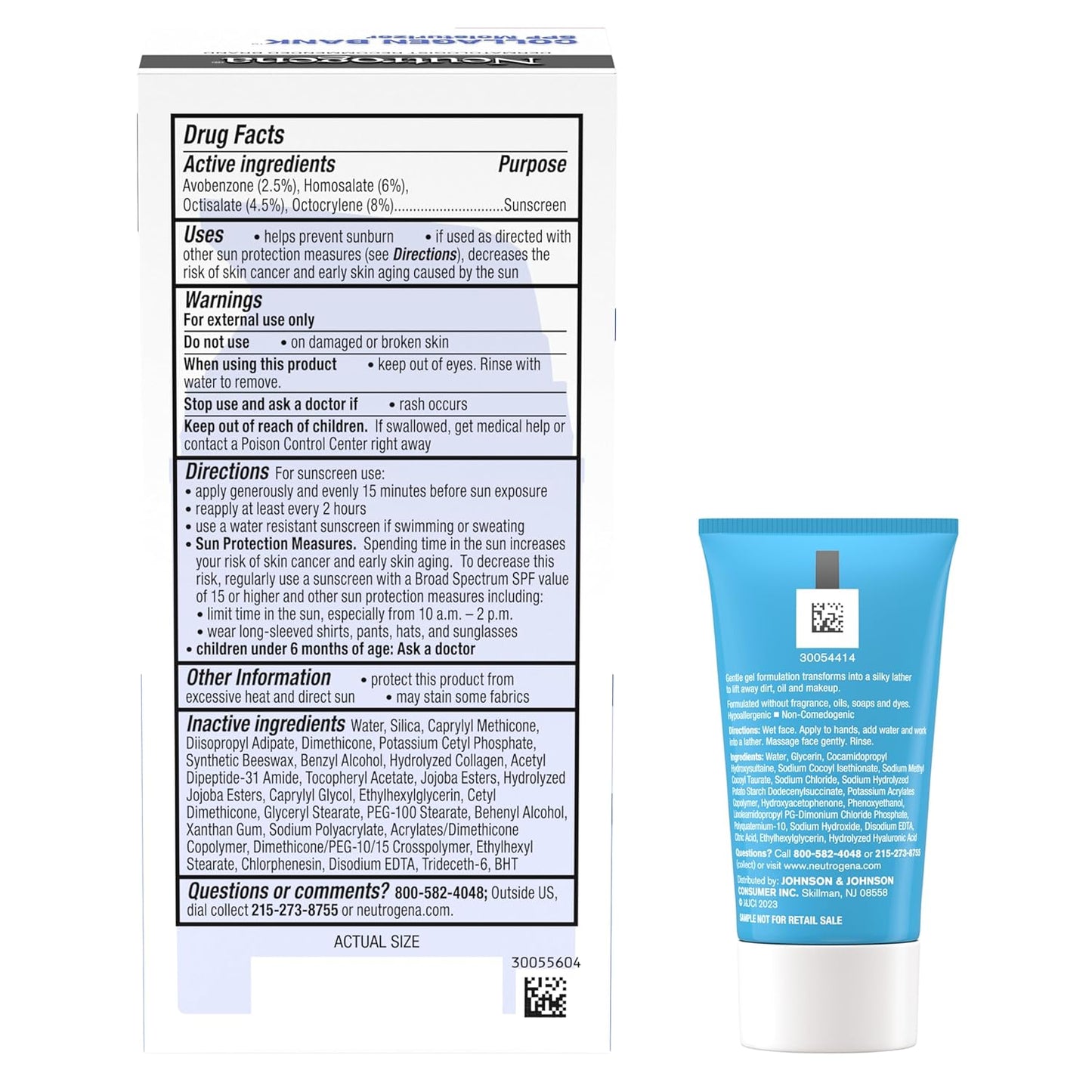 Neutrogena Collagen Bank Facial Moisturizer, SPF 30, Daily Collagen Face Moisturizer + Bakuchiol for Visibly Glowing, Plump Skin, Non-Comedogenic, Lightweight & Fragrance-Free, 2 fl. oz