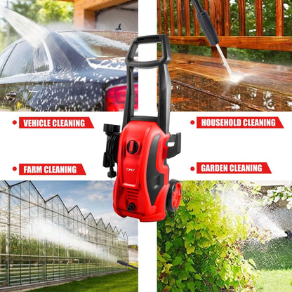 TOPEX High Pressure Washer Electric Cleaner Washing Machine w/Adjustable Spray Gun for Cars Fences Patios