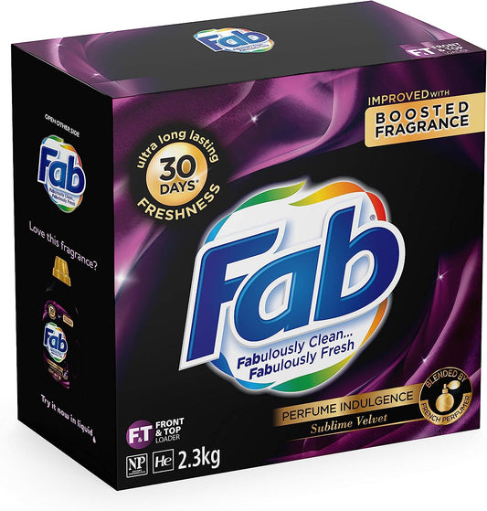 Fab Perfume Indulgence Sublime Velvet Powder Laundry Detergent 2.3KG