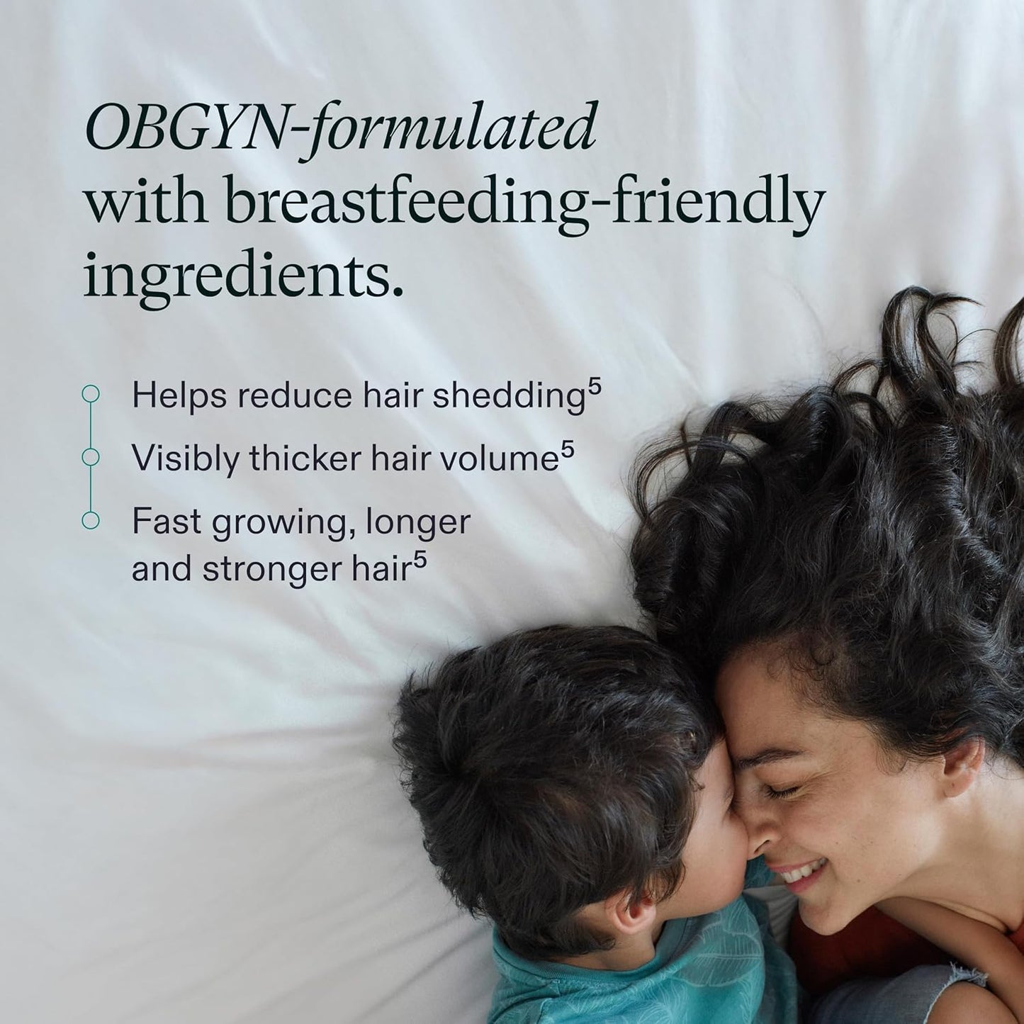 Nutrafol Postpartum Hair Growth Supplements, Clinically Tested for Visibly Thicker Hair