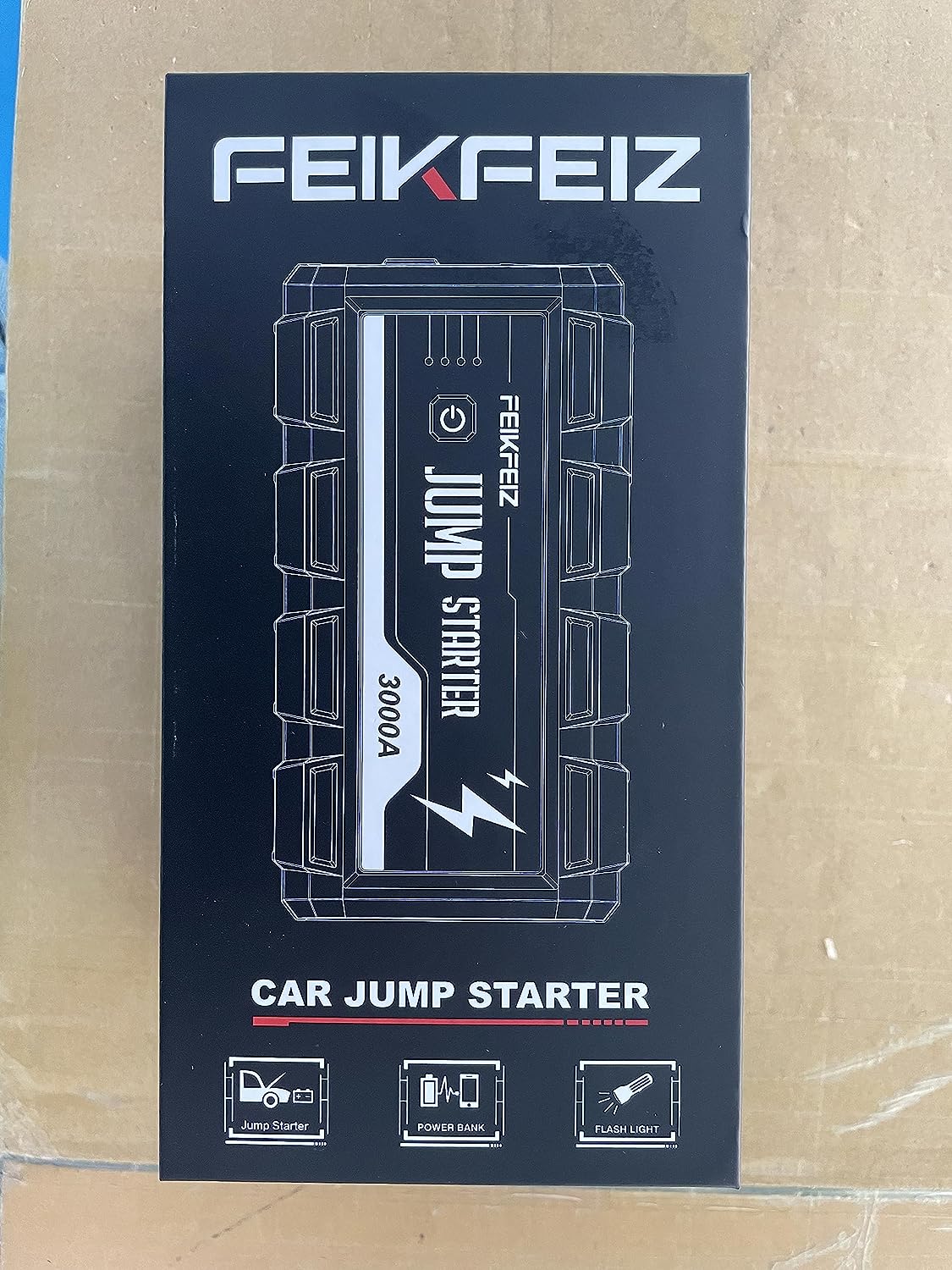 FEIKFEIZ Car Jump Starter, 3000A Peak 24800mAh 12V Car Battery Starter(Up to All Gas, 9.0L Diesel Engine)