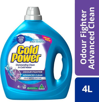 Cold Power Laundry Detergent Liquid Odour Fighter 4L