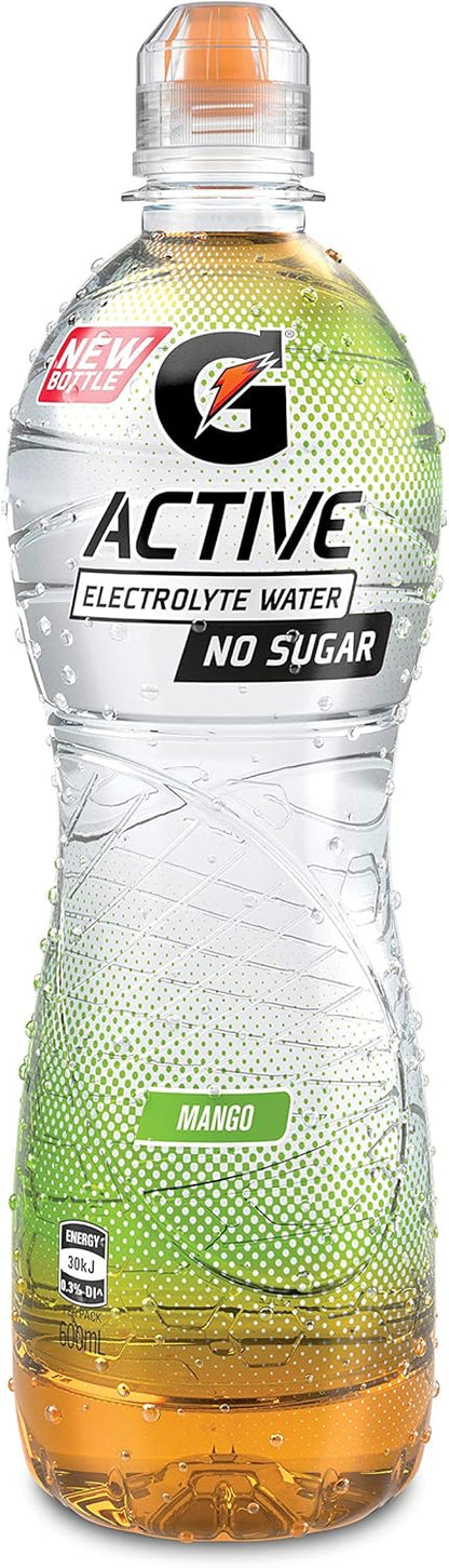 Gatorade G-Active Mango Flavoured Electrolyte Water, 12 x 600ml