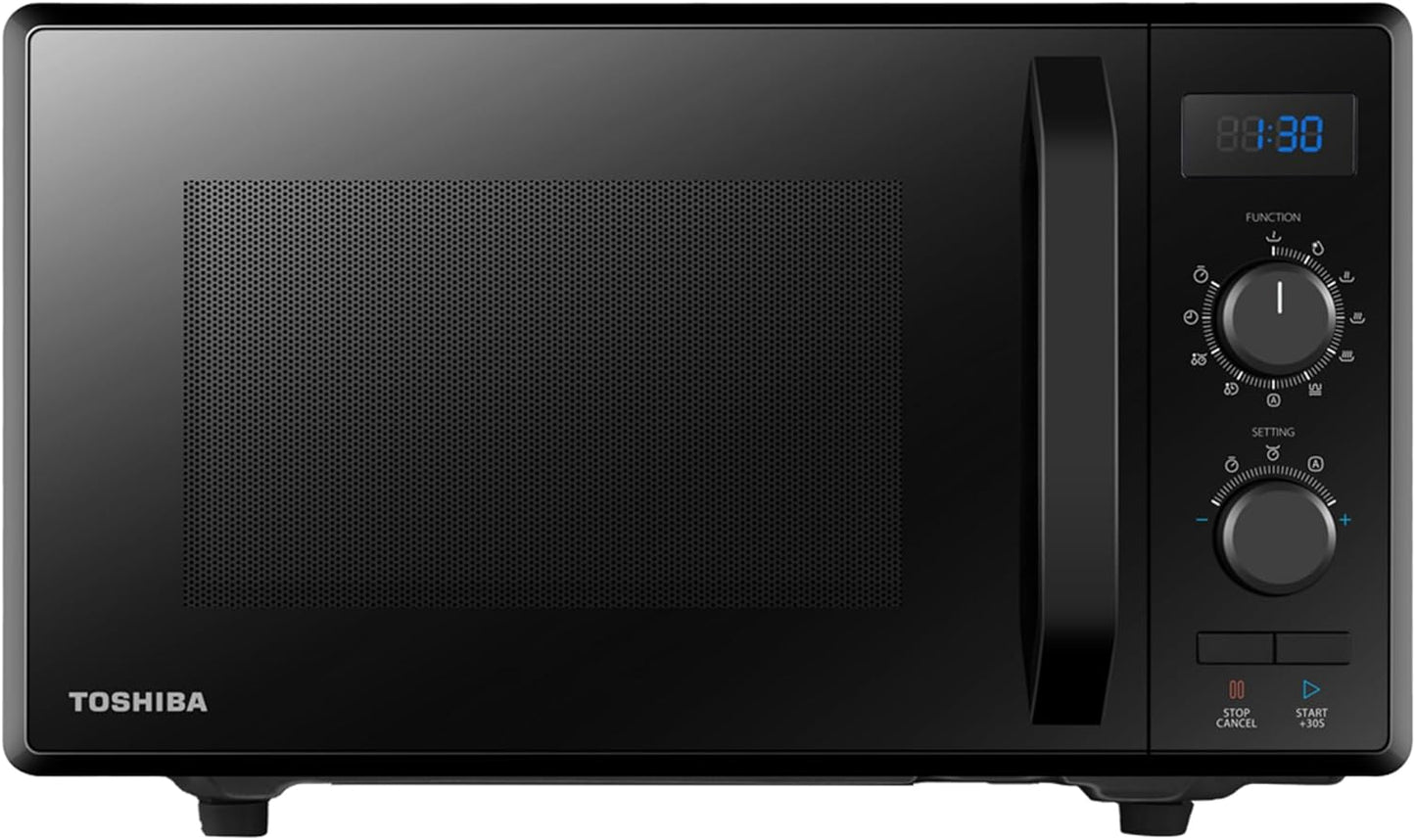 Toshiba 900 w 23 L Microwave Oven with 1050 w Crispy Grill, Energy Saving Eco Function, 8 Auto Menus, 5 Power Levels and Position Memory Turntable - Black - MW2-AG23PF(BK)