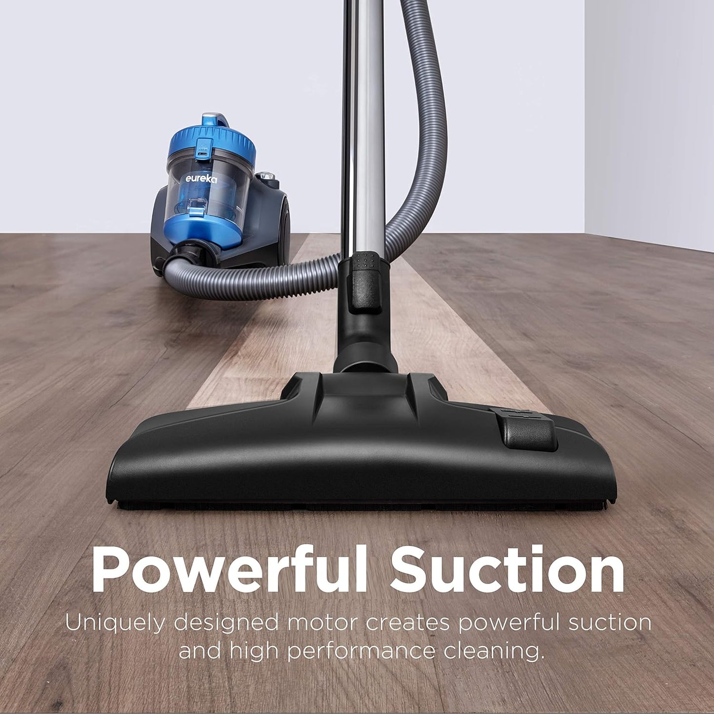 Eureka WhirlWind Bagless Canister Vacuum Cleaner, Lightweight Vac for Carpets and Hard Floors, Blue