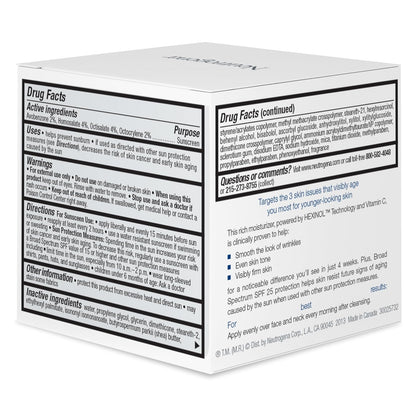 Neutrogena Triple Age Repair Anti-Aging Daily Facial Moisturizer with SPF 25 Sunscreen & Vitamin C, Firming Anti-Wrinkle Face & Neck Cream for Dark