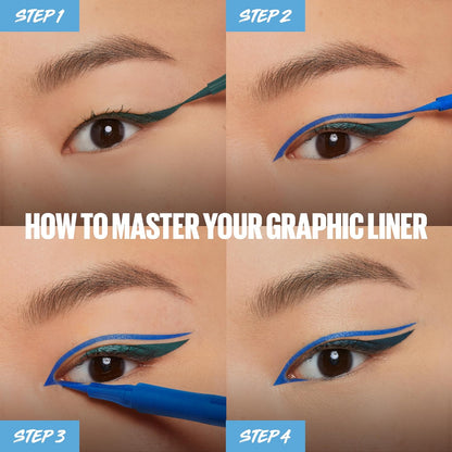 Maybelline Eyestudio Master Precise All Day Waterproof Liquid Eyeliner Makeup, Black, 2 Count