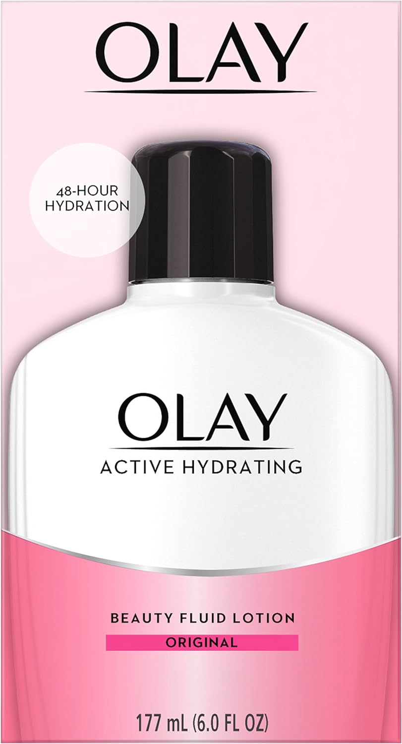 Olay Face Moisturizer by , Active Hydrating Beauty Moisturizing Lotion, 6 fl oz (Pack of 2)