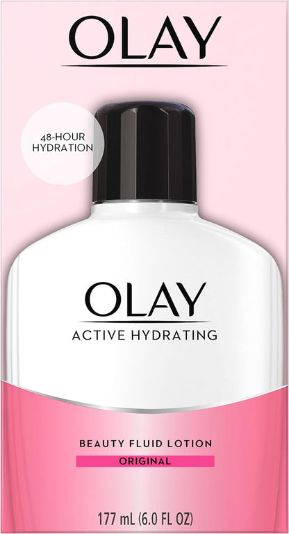 Olay Face Moisturizer by , Active Hydrating Beauty Moisturizing Lotion, 6 fl oz (Pack of 2)