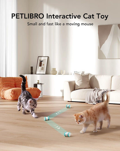 PETLIBRO Interactive Cat Toys for Indoor Cats with LED Lights, Cat Mouse Toys, Smart Sensing Cat Toys, Moving Cat Toy, Smart Electric Cat