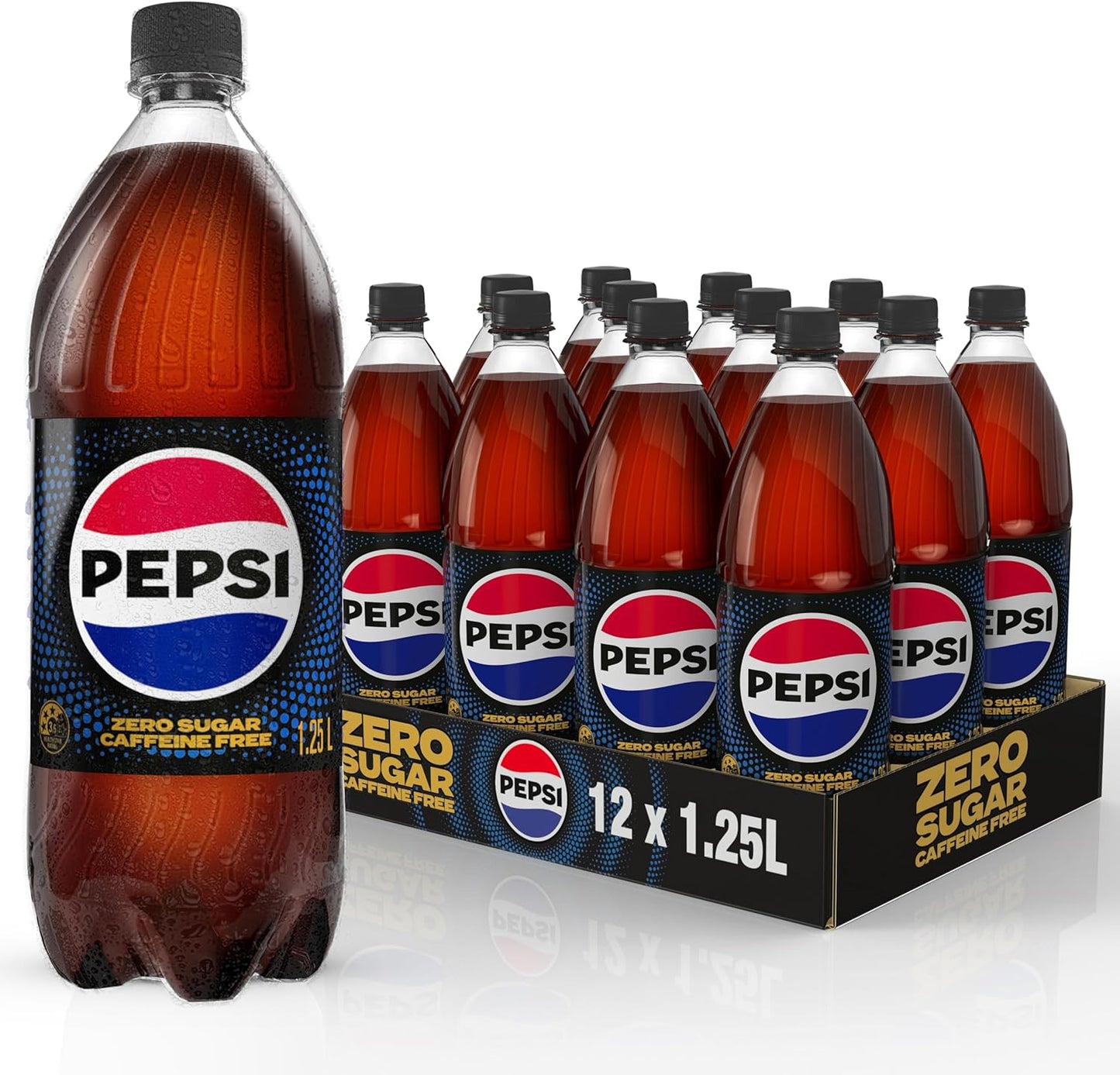 Pepsi Light Caffeine Free Cola Soft Drink, 12 x 1.25L