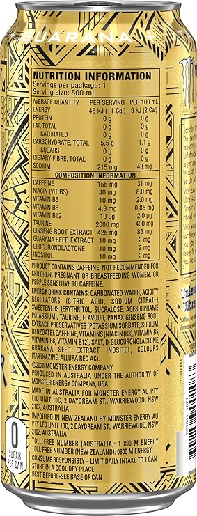 Monster Energy Drink Ultra Gold 24 x 500ml