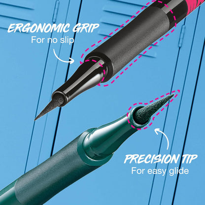 Maybelline Eyestudio Master Precise All Day Waterproof Liquid Eyeliner Makeup, Black, 2 Count