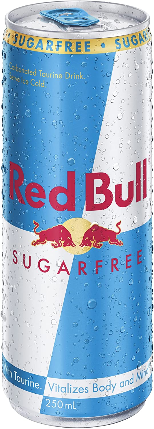 Red Bull Energy Drink, Sugar Free, 250ml of 24 pack