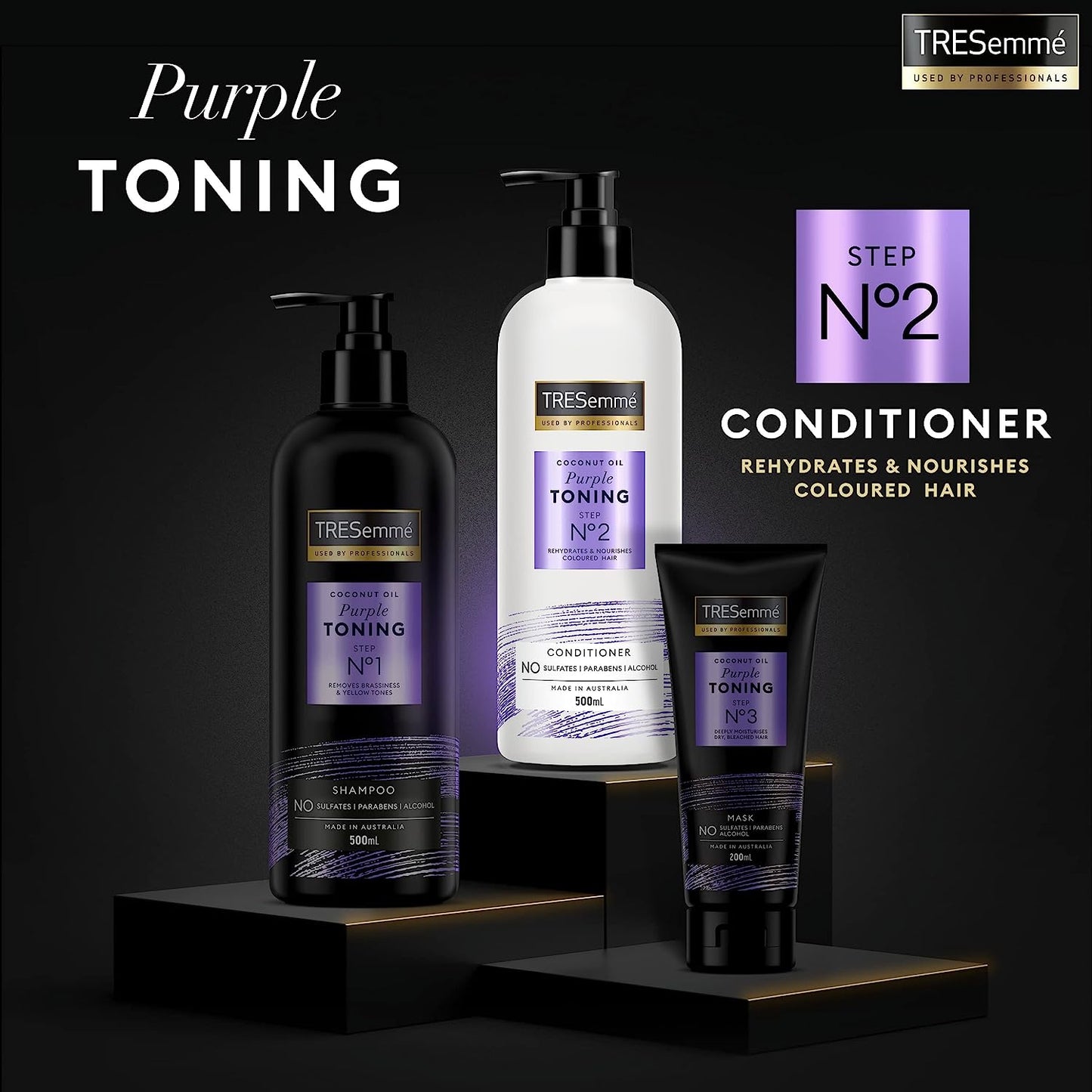 Tresemme Purple Toning Conditioner 500 ML with Coconut Oil