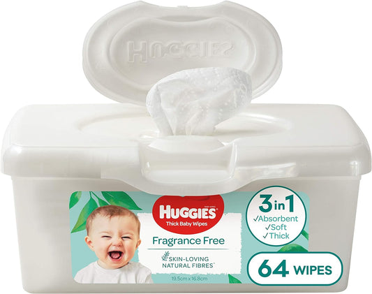 Huggies Refillable Baby Wipes Tub 64 Count
