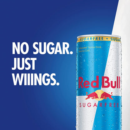 Red Bull Energy Drink, Sugar Free, 250ml of 24 pack