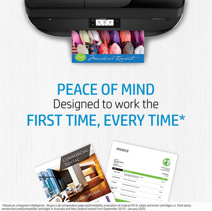 HP 65XL Genuine Original Black Ink Printer Cartridge works with HP Deskjet 2600, 3700, Advantage 5000 Series, HP Envy 5000 Series