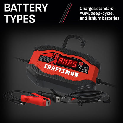 3A 12V Fully Automatic Battery Charger and Maintainer