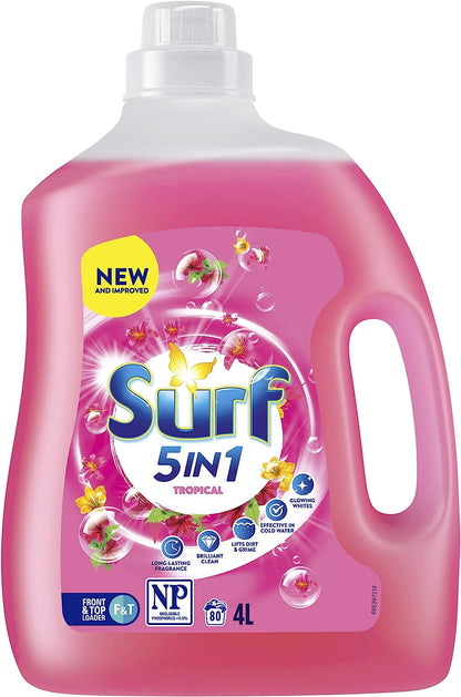Surf Front and Top Loader Laundry Liquid Tropical Lily, 4Ltr
