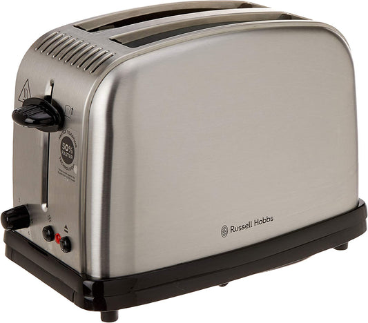 Russell Hobbs RHT12BRU Classic Toaster 2 Slice, Wide Bread Slots, Variable Browning Control