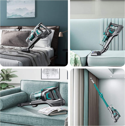 HONITURE Cordless Vacuum Cleaner, 250W Powerful Cordless Stick Vacuum, 6 in 1 Lightweight with 180 Foldable Tube Up to 45min Battery