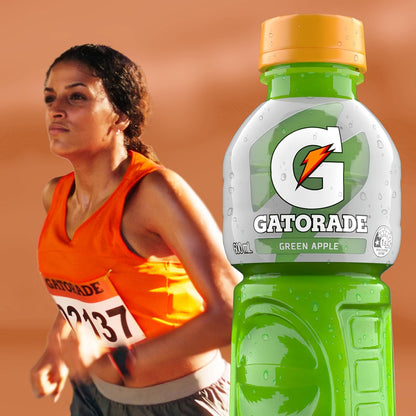 Gatorade Green Apple Flavoured Electrolyte Hydration Sports Drink 600 ml (Pack of 12)