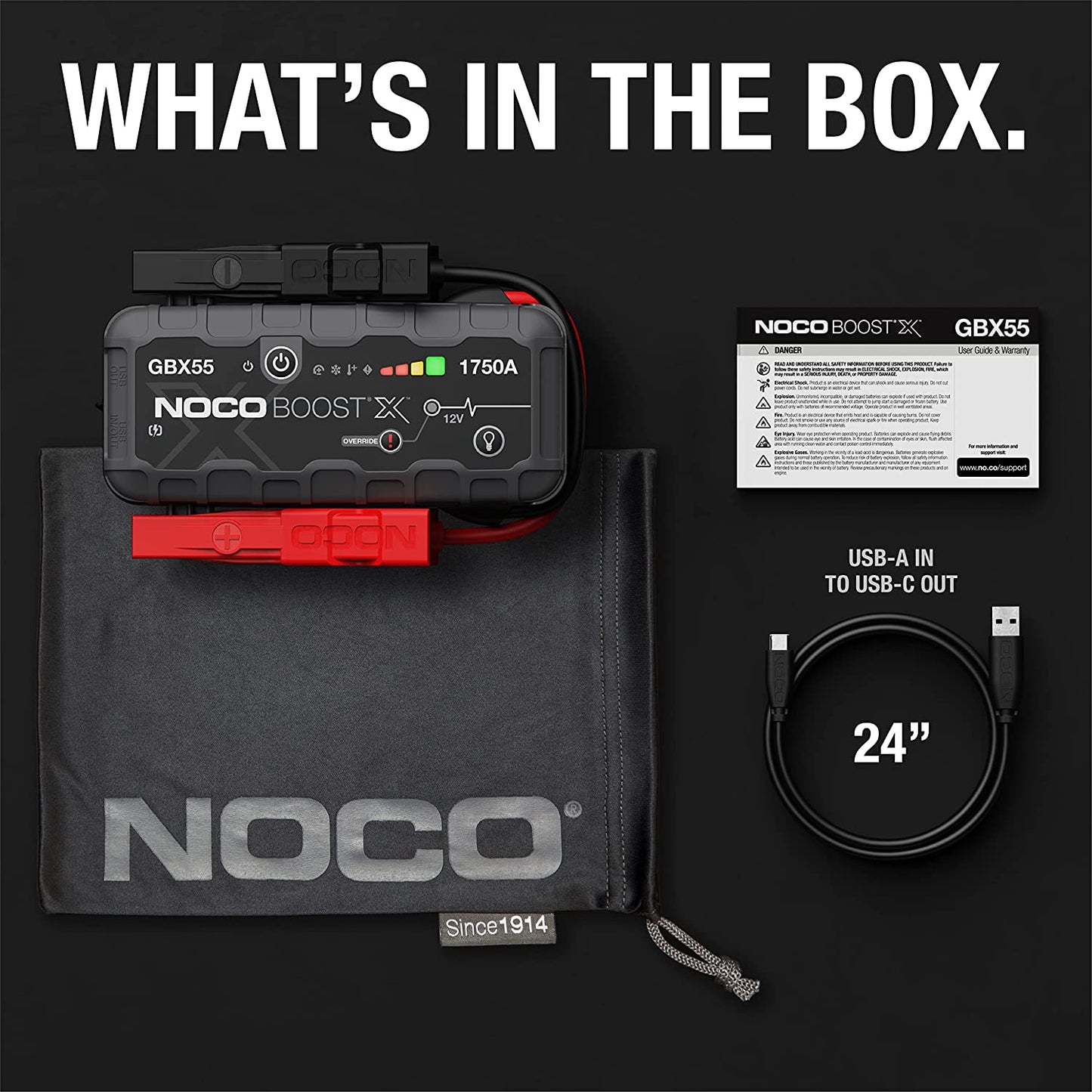 NOCO Boost X GBX55 1750A 12V UltraSafe Lithium Jump Starter