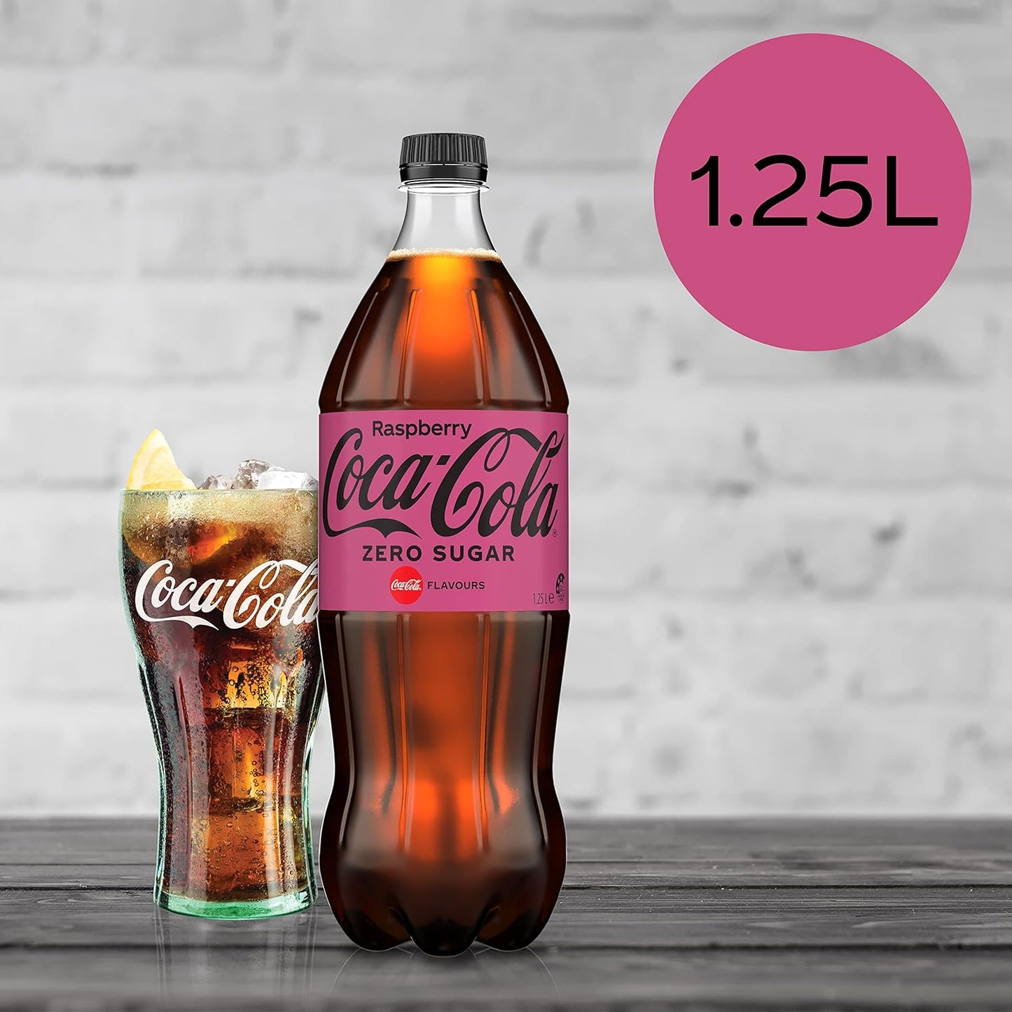 Coca-Cola Zero Sugar Raspberry Soft Drink Multipack Bottles 12 x 1.25L