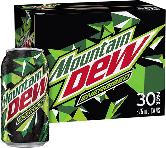 Mountain Dew Energised Soft Drink 30 x 375ml Can