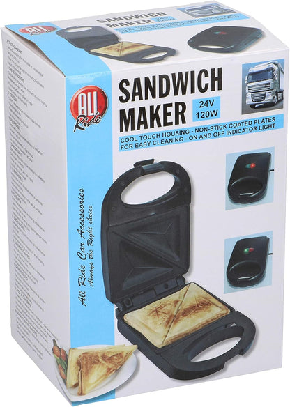 Sandwich Toaster, Sandwich Toaster, Contact Grill, Sandwich Maker, Truck, Camping, Travel, 24 V / 120 W