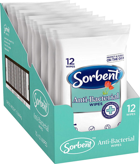 Sorbent Antibacterial Wipes 120 Wipes (10 x 12s Pack)