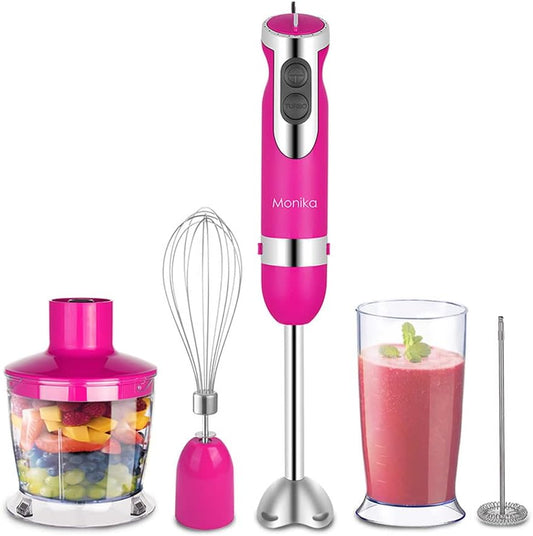 Monika 5In1 Electric Stick Blender Handheld Mixer Chopper Stainless Steel Whisk