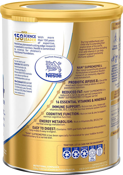 Nestlé NAN SUPREMEpro 4, Premium Toddler 2+ Years Milk Drink Powder 800gm
