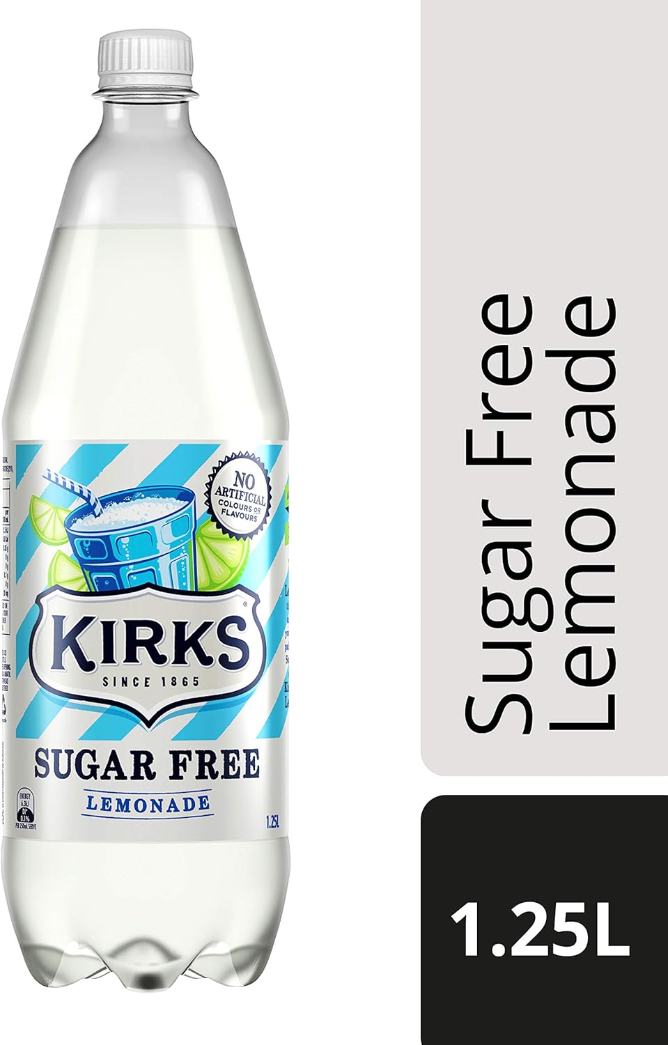 Kirks Sugar Free Lemonade Soft Drink Multipack Bottles 12 x 1.25L