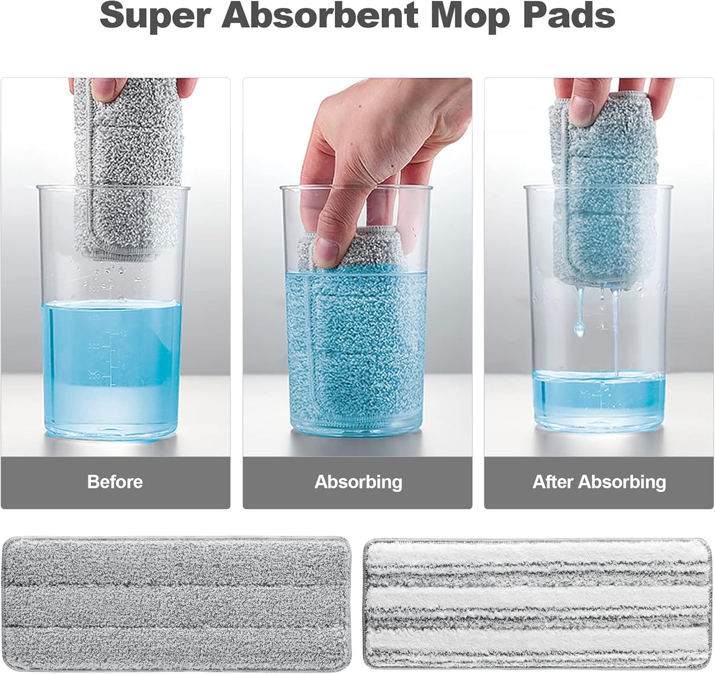 JOYMOOP Flat Mop Pad, Microfiber Mop pad