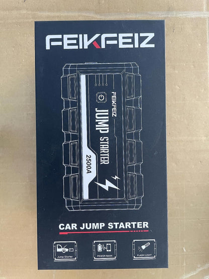 FEIKFEIZ Car Jump Starter, 2500A Peak 22800mAh 12V Car Battery Starter(Up to All Gas, 8.0L Diesel Engine)