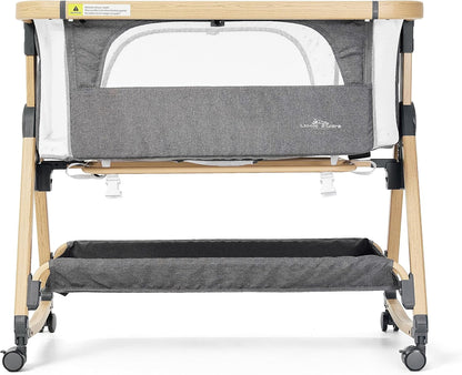 Baby Bassinet Airflow Co-Sleeper, Rocking Crib with Mosquito net - Grey