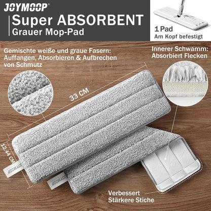 JOYMOOP Flat Mops, Microfiber Mop for Floor Cleaning and Wall Cleaner, 50"