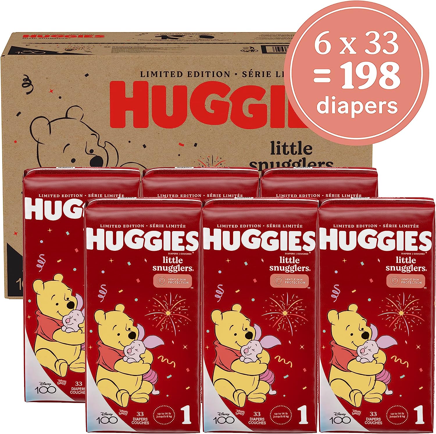 Huggies Little Snugglers Baby Diapers, Size Newborn (up to 10 lbs
