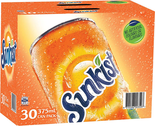 Sunkist Orange Soft Drink 30 x 375ml