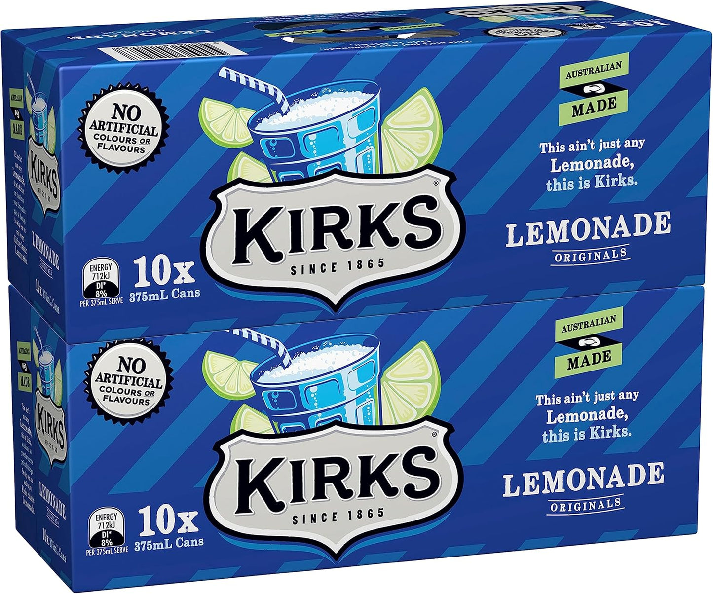 Kirks Lemonade Soft Drink Multipack Cans 20 x 375 mL
