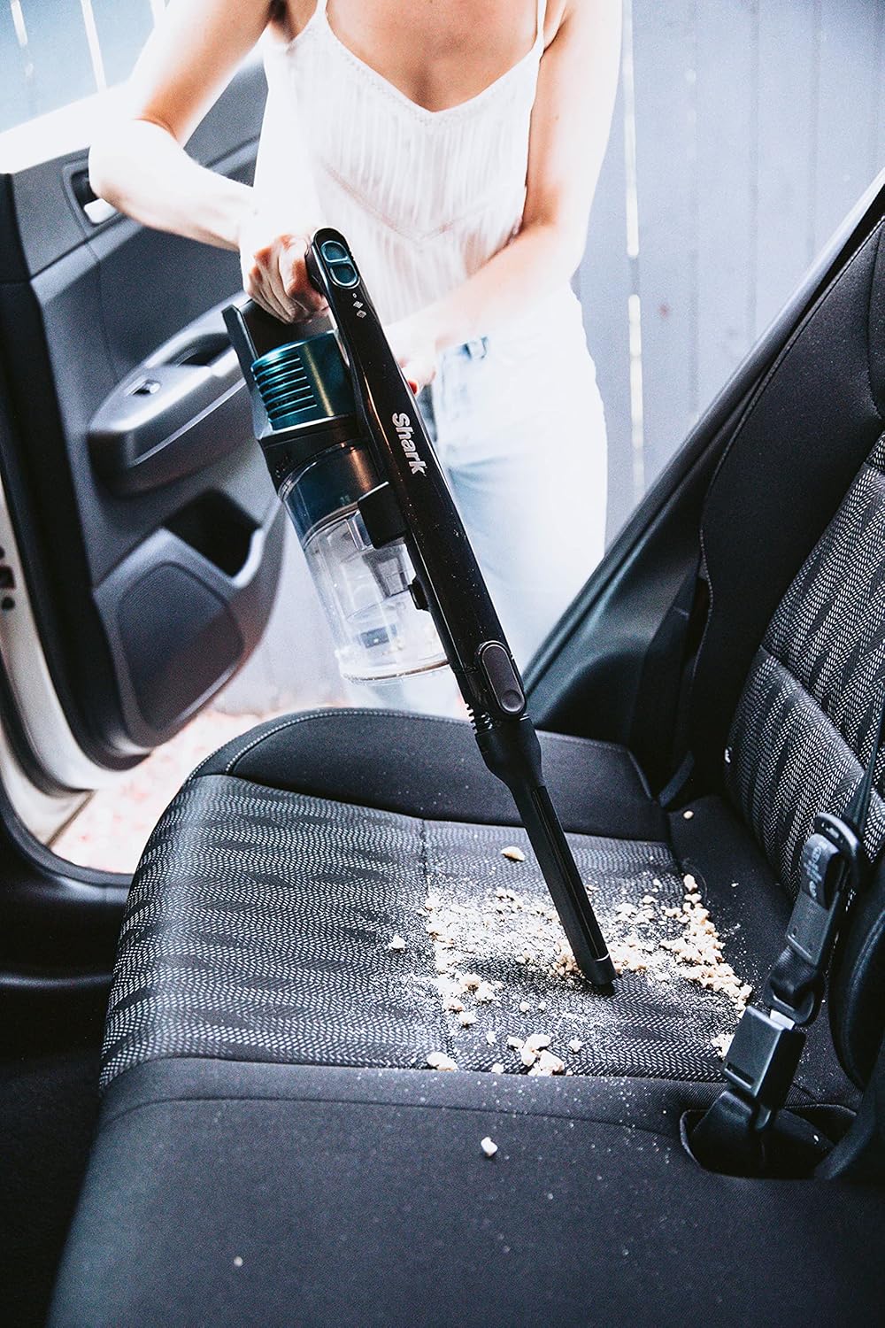 Shark Cordless Vacuum with Self Cleaning Brushroll, 3 Cleaning Modes, 40 Mins Runtime, Transforms Into Handheld, IZ102, Peacock Blue & Charcoal Grey