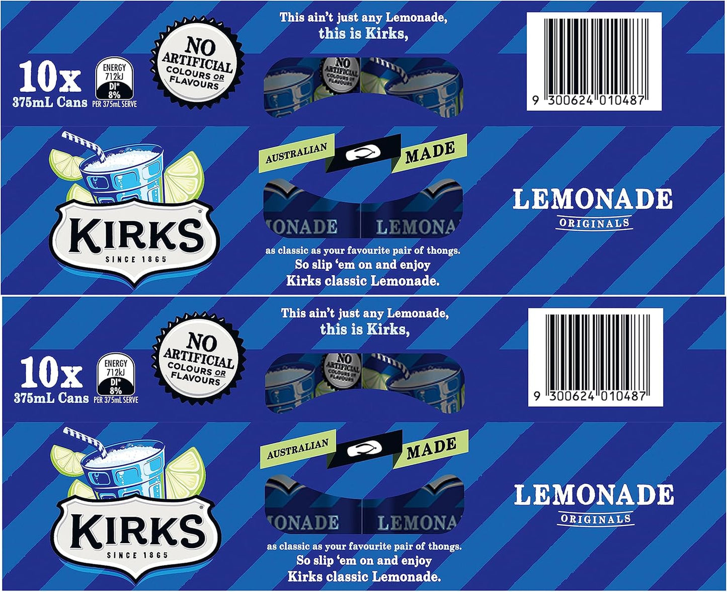 Kirks Lemonade Soft Drink Multipack Cans 20 x 375 mL