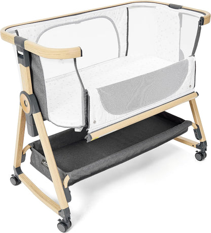 Baby Bassinet Airflow Co-Sleeper, Rocking Crib with Mosquito net - Grey
