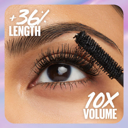 Maybelline Washable Mascara, Volumizing, Lengthening Mascara Make Up, Very Black, 1 Count