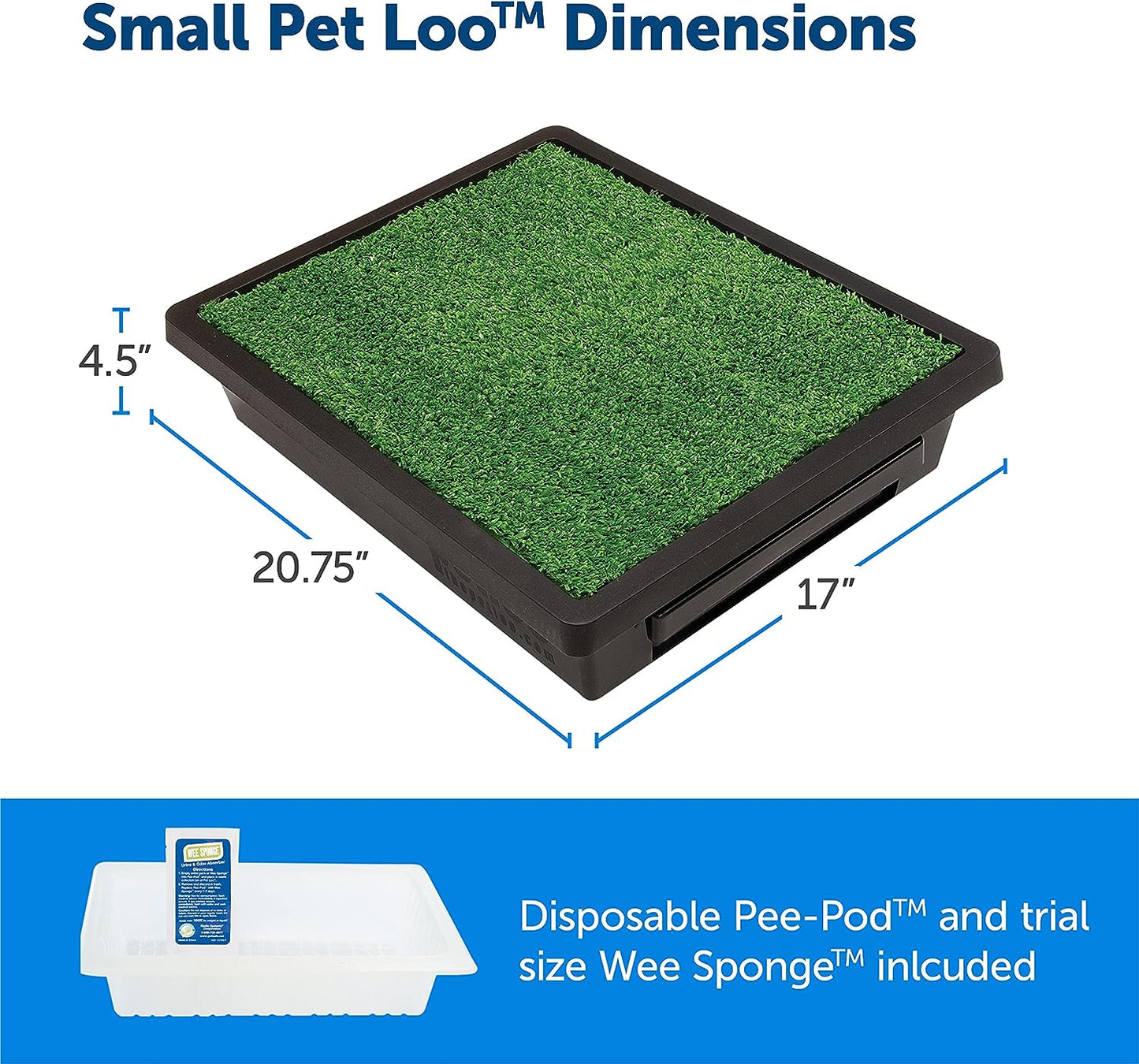 PetSafe Pet Loo Portable Dog Potty, Alternative to Pee Pads, Small