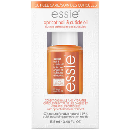 essie Nail Care, 8-Free Vegan, Apricot Nail and Cuticle Oil, softened and nourished cuticles, 0.46 fl oz