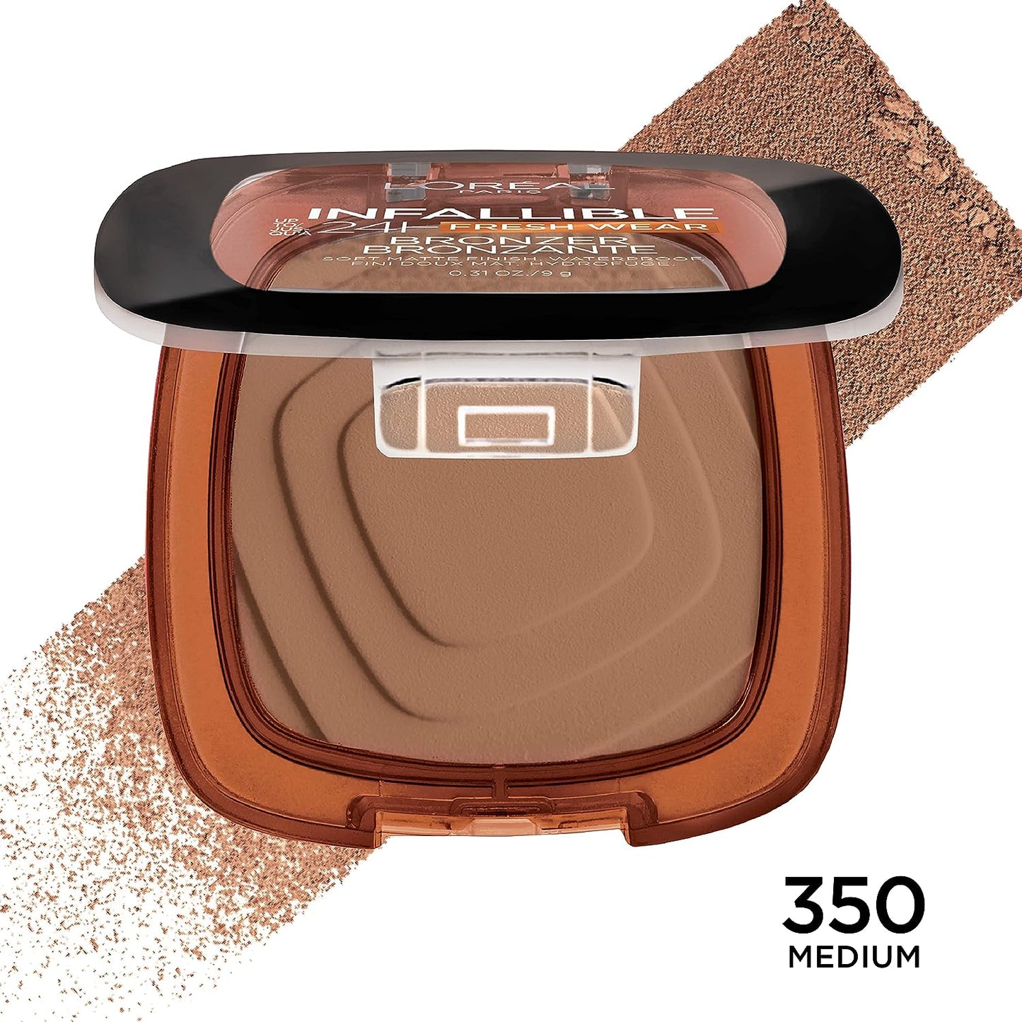 Paris Cosmetics Infallible Up to 24H Fresh Wear Soft Matte Longwear Bronzer. Waterproof, heatproof, Transfer, humidity and sweatproof, Medium, 0.31 oz