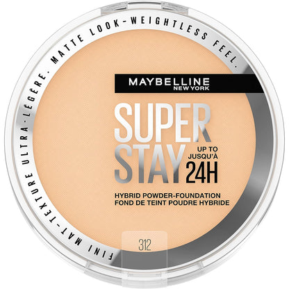 Maybelline New York Super Stay Up to 24HR Hybrid Powder-Foundation, Mediukeup